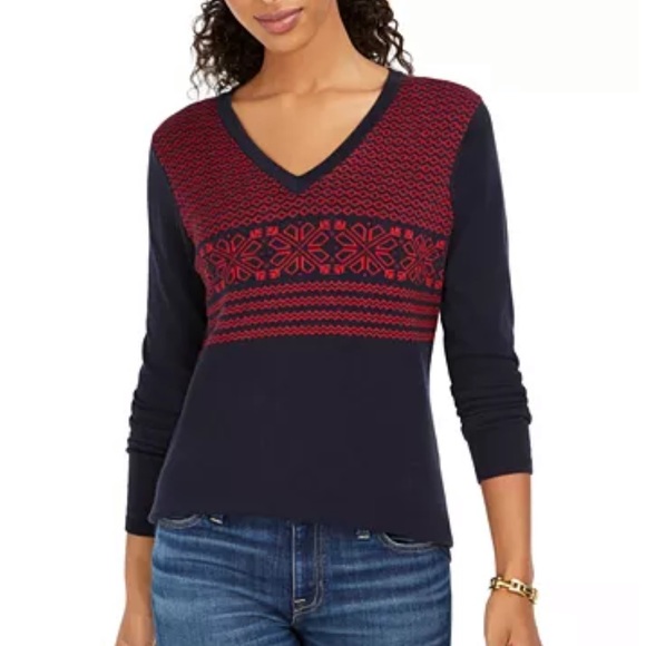 Tommy Hilfiger Sweaters - Tommy Hilfiger Fair Isle Ivy Cotton Sweater